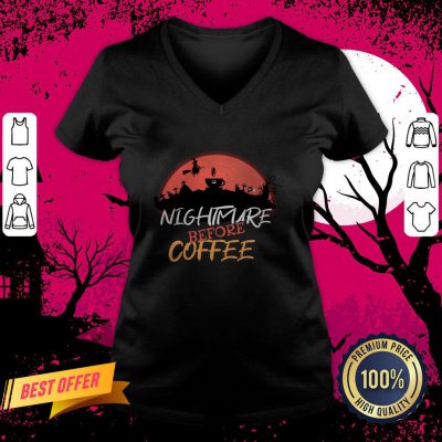 Nightmare Before Coffee Halloween Day V Neck