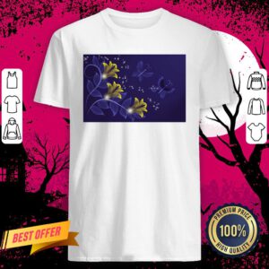 Official Blue And Gold Floral Merchandise Shirt