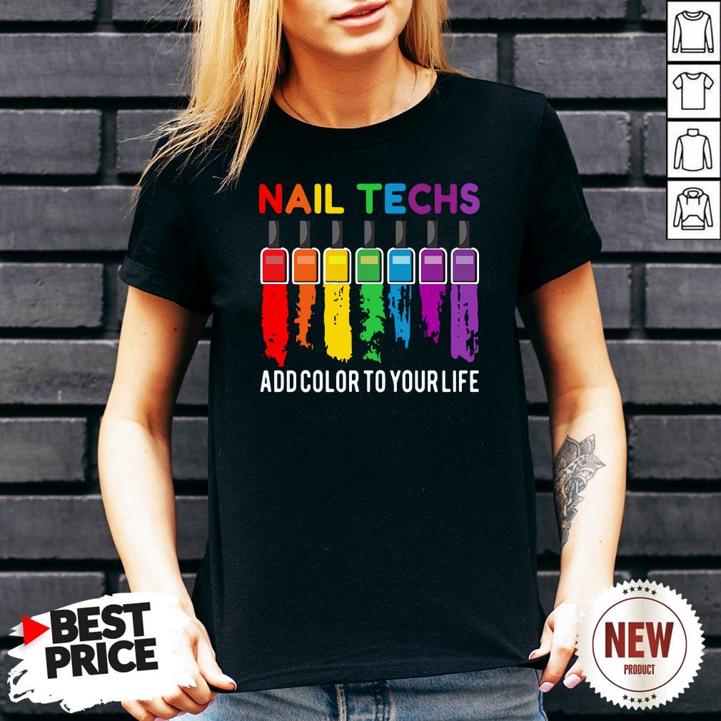 Official Nail Techs Add Color To Your Life V Neck