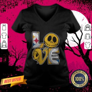 Pittsburgh Steelers Shirt Jack Skellington And Sally Love V Neck