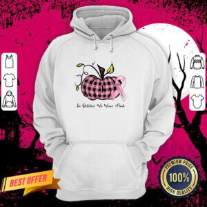Pumpkin In October We Wear Pink Breast Cancer Hoodie
