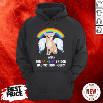 Rainbow Chihuahua Wing I Wish The Rainbow Bridge Had Visiting Hours Hoodie