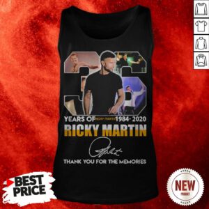 Ricky Martin 36 Years Of 1884 2020 Thank You For The Memories Signature Tank Top