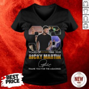 Ricky Martin 36 Years Of 1884 2020 Thank You For The Memories Signature V-neck