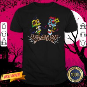 Rockabilly Sugar Skulls Dia De Los Muertes Day Of The Dead Shirt