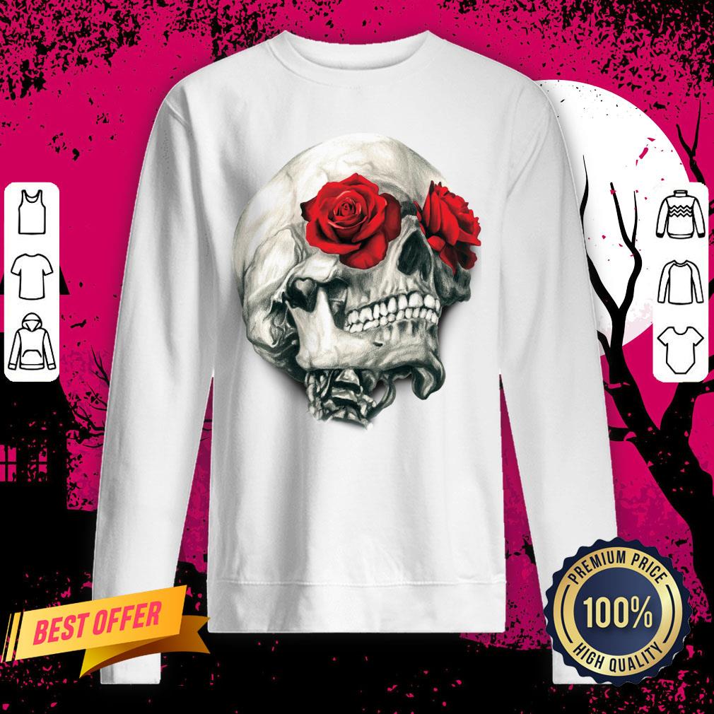Rose Eye Sugar Skull Day Of The Dead Sweatshirt