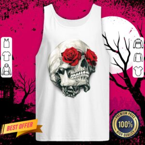 Rose Eye Sugar Skull Day Of The Dead Tank Top