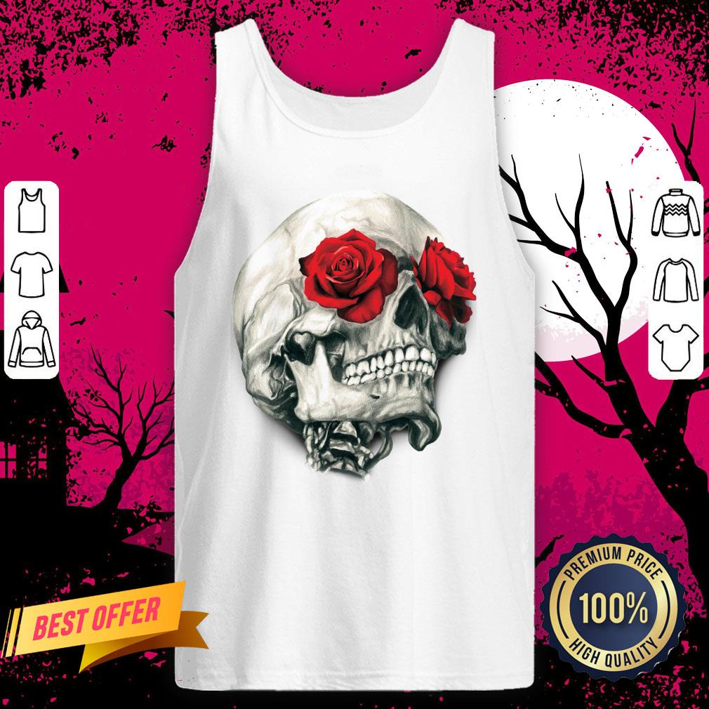 Rose Eye Sugar Skull Day Of The Dead Tank Top