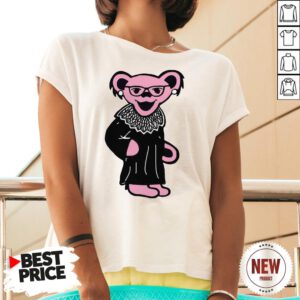 Ruth Bader Ginsburg Grateful Dead Bear RBG V Neck
