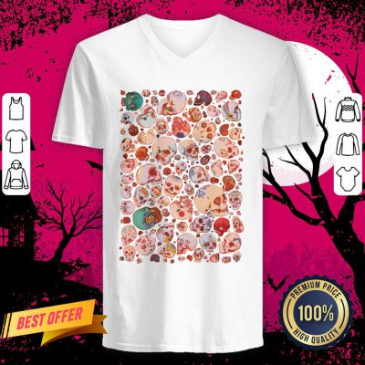 Skull Doodles Dia De Los Muertos Day Dead V Neck