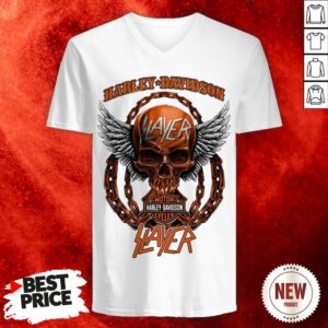 Skull Harley Davidson Motorcycles Zlayer V-neck