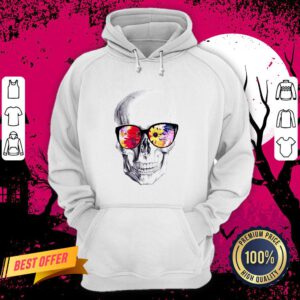 Skull With Floral Glasses Day Of The Dead Dia De Muertos Hoodie