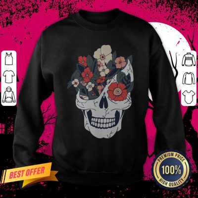 Skulls And Flowers Day Of The Dead Sweatshirt