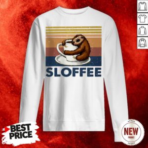 Sloth Hug Coffee Sloffee Vintage Sweatshirt