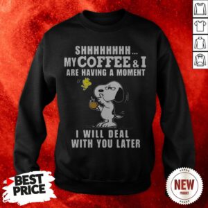 Snoopy Woodstock My Coffee And I Are Having A Moment I Will Deal Sweatshirt