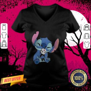 Stitch Hug Halloween Michael Myers V-neck