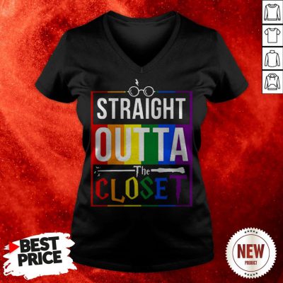 Straight Outta The Closet Pride LGBT V-neck