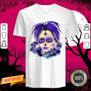 Sugar Skull Day Of The Dead Dia De Muertos V Neck