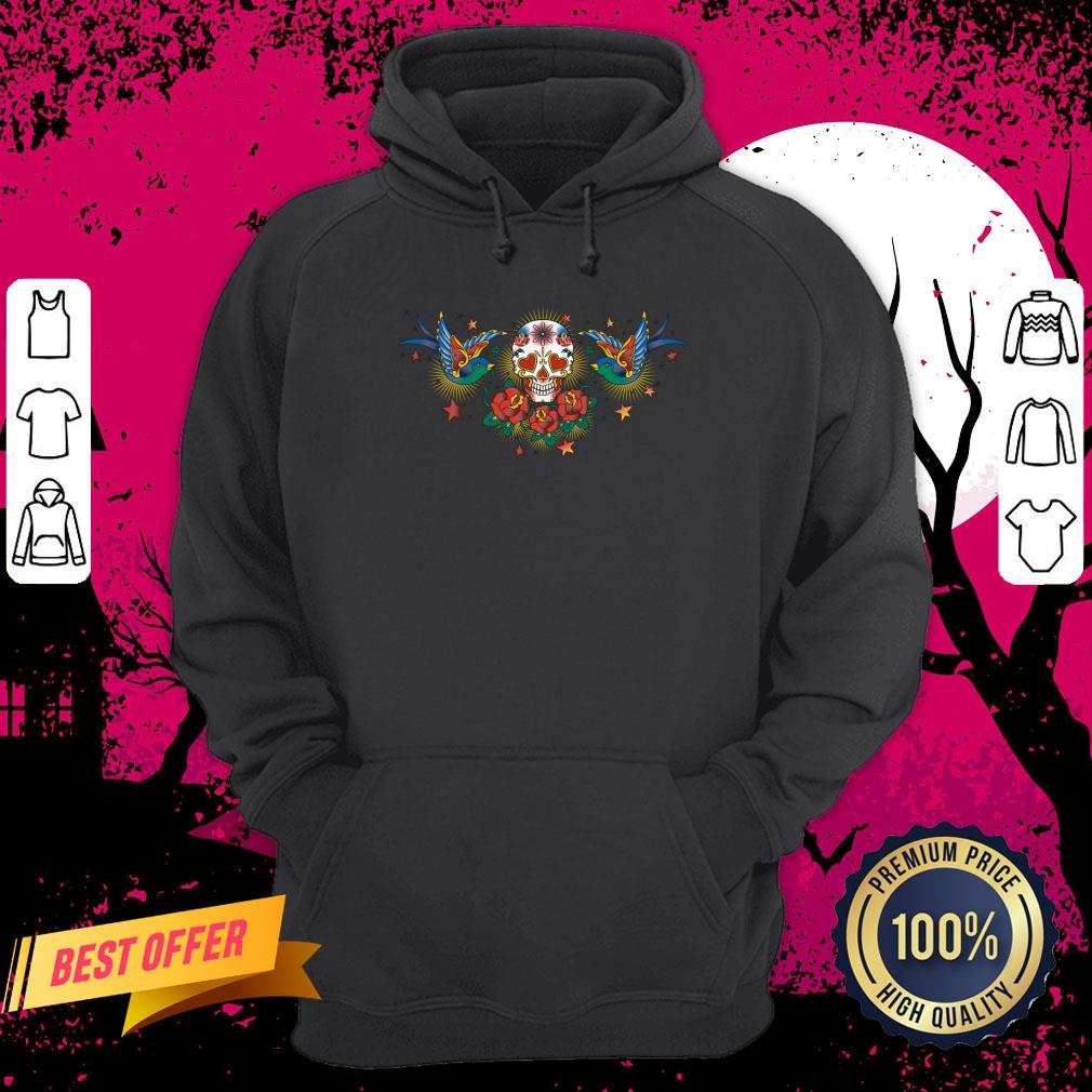 Tattoo Sugar Skull Day Of The Dead Dia De Muertos Hoodie