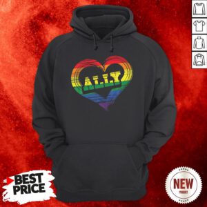 Teacher Ally LGBT Gay Lesbian Pride LGBT Rainbow Flag Hoodie