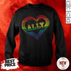 Teacher Ally LGBT Gay Lesbian Pride LGBT Rainbow Flag Sweatshirt