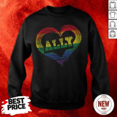 Teacher Ally LGBT Gay Lesbian Pride LGBT Rainbow Flag Sweatshirt