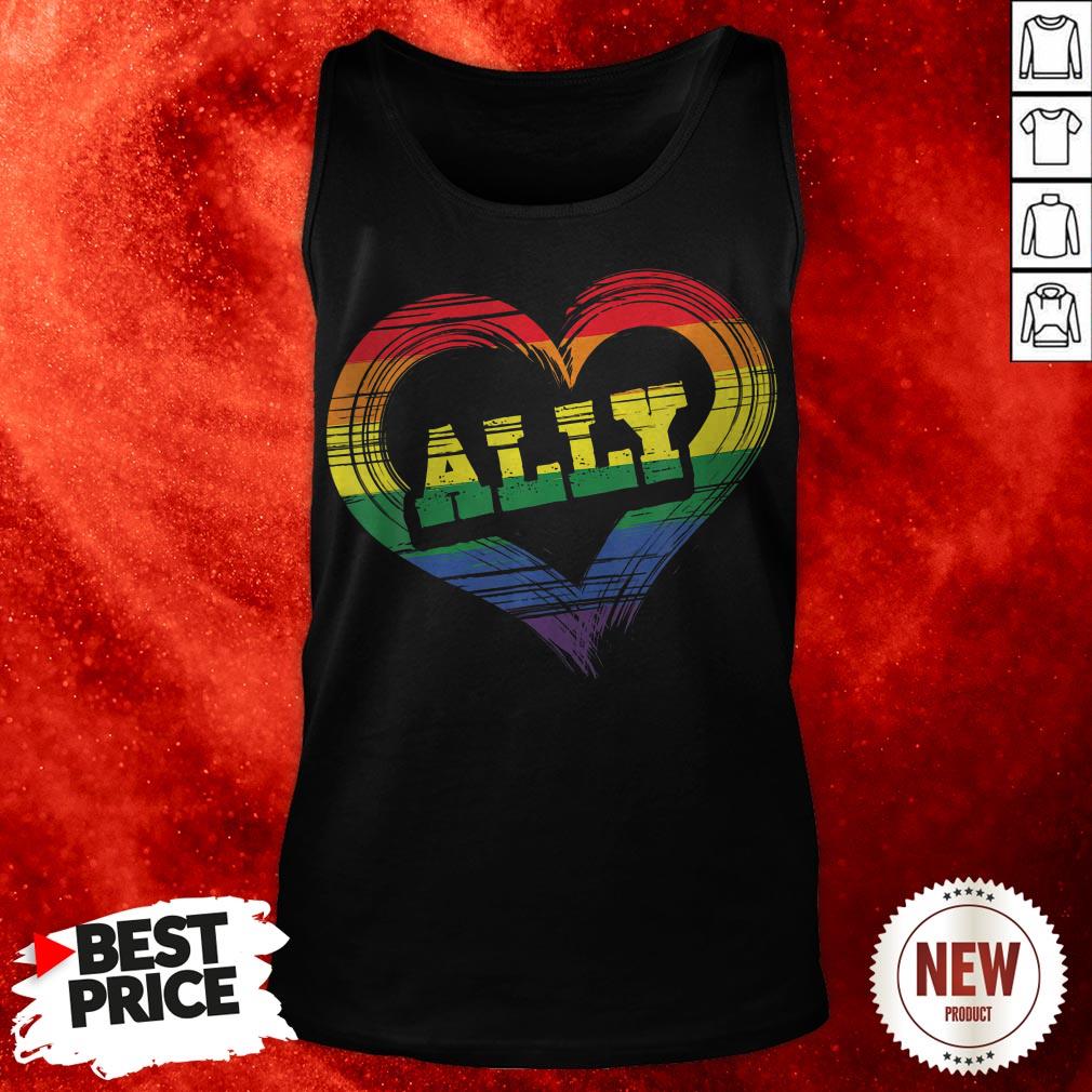 Teacher Ally LGBT Gay Lesbian Pride LGBT Rainbow Flag Tank Top