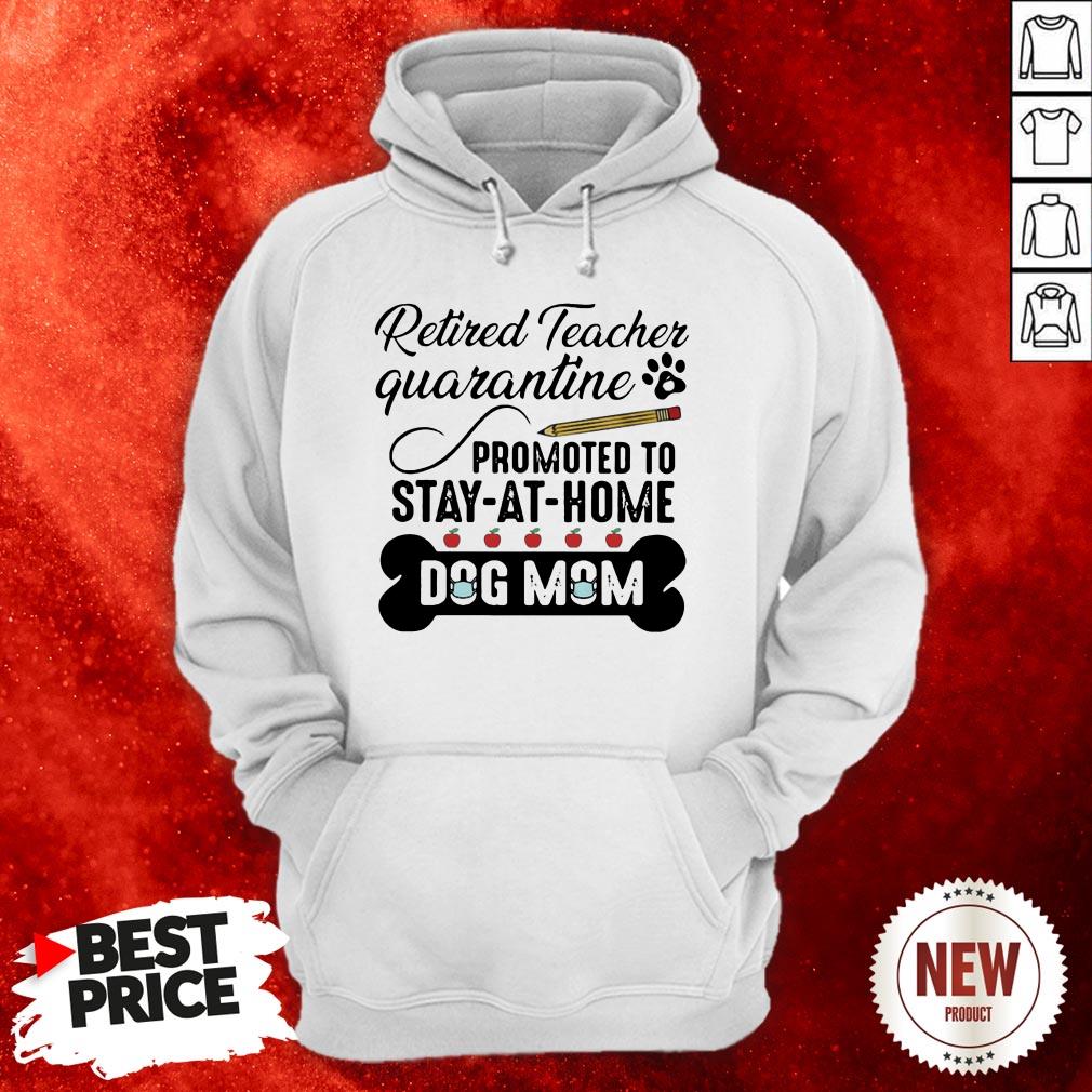 Teacher Quarantine Promoted Ro Stay At Home Dog Mom Hoodie