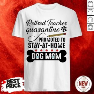 Teacher Quarantine Promoted Ro Stay At Home Dog Mom Shirt