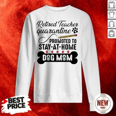Teacher Quarantine Promoted Ro Stay At Home Dog Mom Sweatshirt