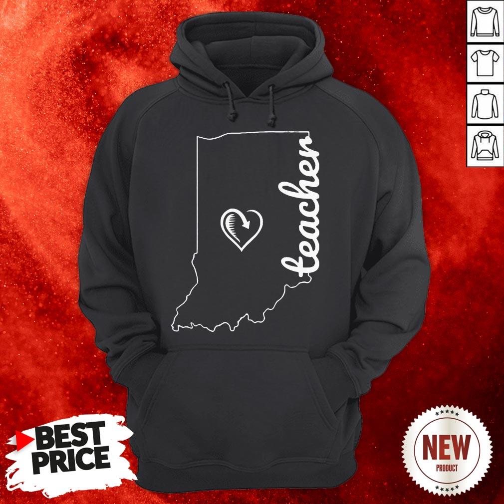 Teacher Red For Ed Indiana Public Education Hoodie