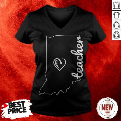 Teacher Red For Ed Indiana Public Education V-neck