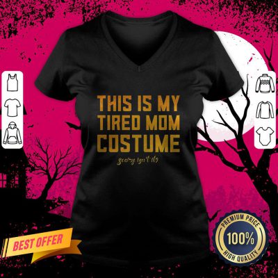 This Is My Tired Mom Costume Funny Halloween Mom V-neck