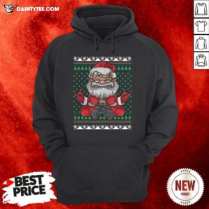 Awesome Merry Christmas Santa Yoga Hoodie- Design By Daintytee.com