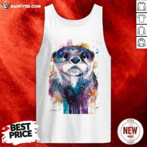 Awesome Otter Watercolor Art Tank Top