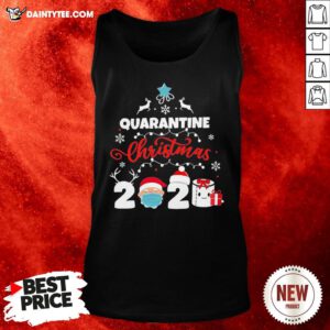 Awesome Xmas Quarantine Christmas 2020 Social Distancing Christmas Tank Top- Design By Daintytee.com