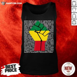 BLM Shirt Say Their Names Victim Fist Tank Top