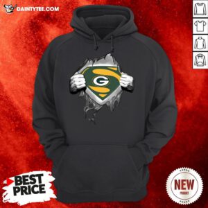 Blood Inside Me Superman Green Bay Packers Hoodie