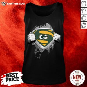 Blood Inside Me Superman Green Bay Packers Tank Top