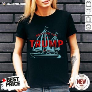 Boaters For Trump Boat Elect President 2020 Gift Funny Vote V Neck
