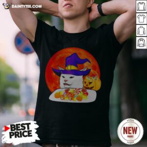 Cat Candy Witch Halloween Shirt