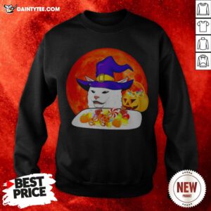 Cat Candy Witch Halloween Sweatshirt