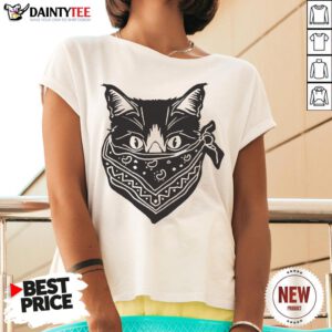 Cat Wearing Mask Quarantine V Neck