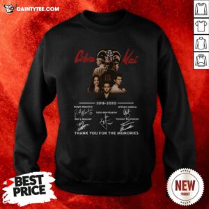 Cobra Kai 2018 2020 Signatures Thank You For The Memories Sweatshirt