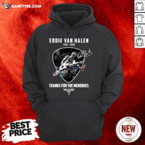 Eddie Van Halen 1955-2020 Thanks For The Memories Signature Hoodie