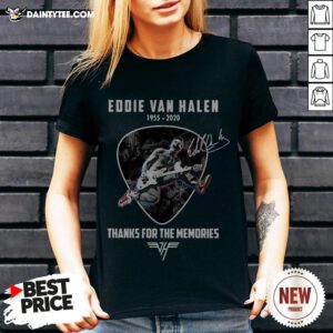 Eddie Van Halen 1955-2020 Thanks For The Memories Signature V Neck