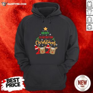 Funny Merry Quarantine Christmas 2020 Hoodie- Design By Daintytee.com