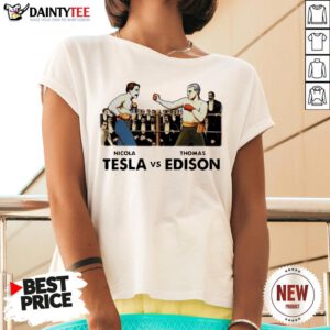 Funny Nicola Telsa Vs Thomas Edison V Neck