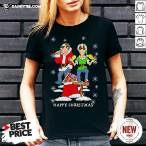Funny The Stone Roses Happy Christmas V Neck- Design By Daintytee.com