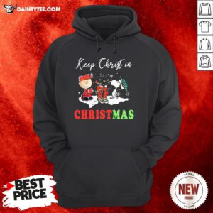 Good Charlie Brown And Snoopy Keep Christ In Christmas Tank Top- Design By Daintytee.com